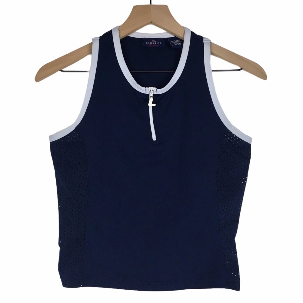 THE LIMITED Vintage 90s Y2K Tank Crop Top Racerback Athleisure Sporty Medium
